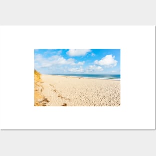 Nauset Beach,  Seashore along beach with view to horizon. Cape Cod, USA.  imagine this on a  card or gracing your room as wall art fine art canvas or framed print on your wall Posters and Art